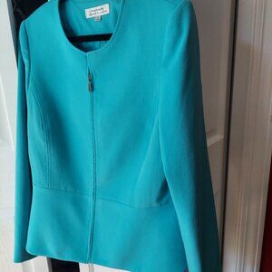 Aqua Blue Tahari Womens B;azer